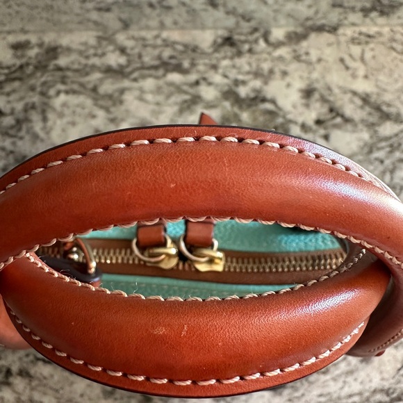 Dooney & Bourke Pebble Grain Zip Zip Satchel in Teal - Picture 8 of 15